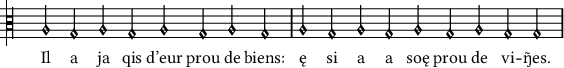 Il a ja qis d’eur prou de biens : ę si a a soę prou de viŋ̃es.
